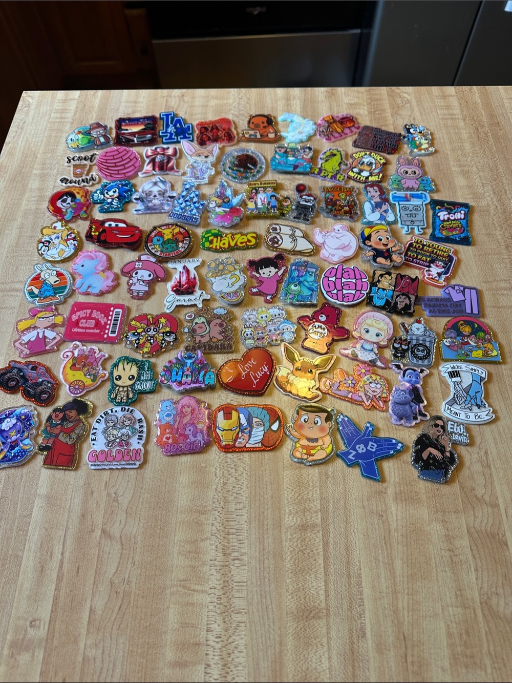 Assorted Acrylic Flat Back Charms- 72 various styles - Picture 10 of 10